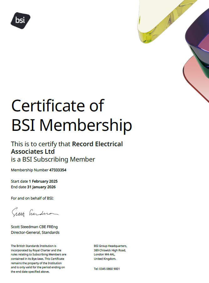 BSI Membership Certificate 